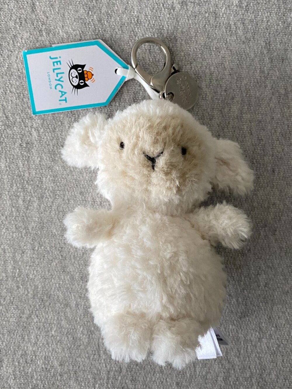 NWT Jellycat Little Lamb Bag Charm 100% Authentic